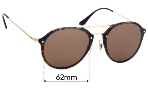Ray Ban RB4292-N Blaze Double Bridge - 61mm Ersatzlinsen 62mm wide 