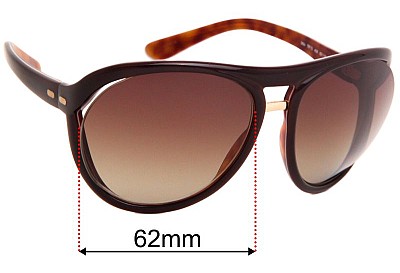 Tom Ford Milo TF73 Lentilles de Remplacement 62mm wide 