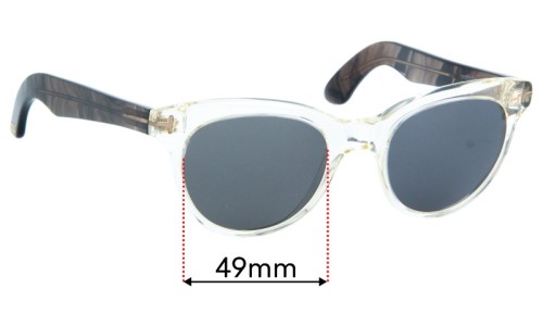 Sunglass Fix Ersatzgläser für Tom Ford TF5378  - 49mm Wide 