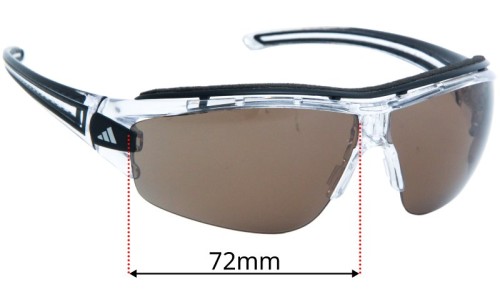 Sunglass Fix Ersatzgläser für Adidas A167 Evil Eye Halfrim Pro L - 72mm Wide Adidas A167 Evil Eye Halfrim Pro L Ersatzlinsen 72mm wide