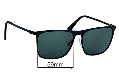 Country Road CR Sun Rx 41 Lentilles de Remplacement 59mm wide 