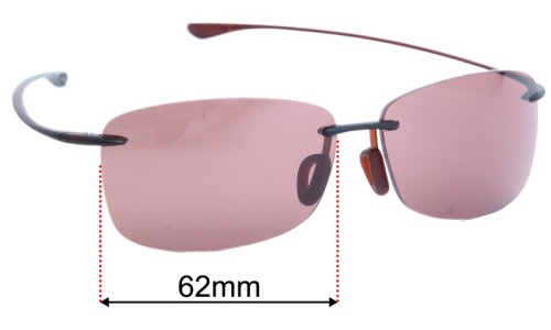 Maui Jim MJ442 Akau Replacement Sunglass Lenses - 62mm Wide 