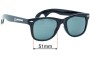 Sunglass Fix Lentes de Repuesto para Unbranded Boeing - 51mm Wide 