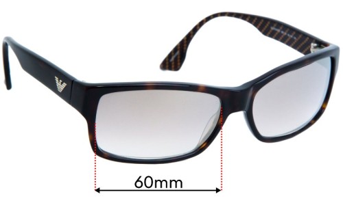 Sunglass Fix Replacement Lenses for Emporio Armani EA9754  - 60mm Wide 