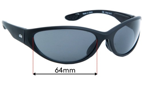 Sunglass Fix Replacement Lenses for Gill Classic - 64mm Wide Sunglass Fix Replacement Lenses for Gill Classic - 64mm Wide