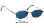 Sunglass Fix Replacement Lenses for Titmus Z87 TMN6 CS60  - 51mm Wide 