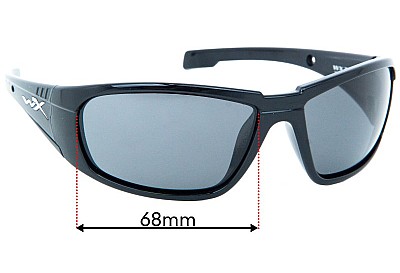 Wiley X Boss Lentes de Repuesto 68mm wide 