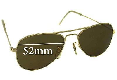 Ray-Ban B&L Aviator USA Replacement Lenses 52mm wide 