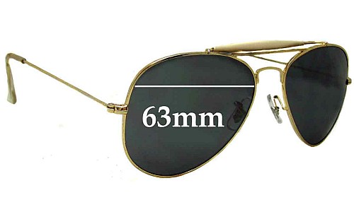 Sunglass Fix Replacement Lenses for Ray-Ban B&L RB3029 - 63mm Wide 