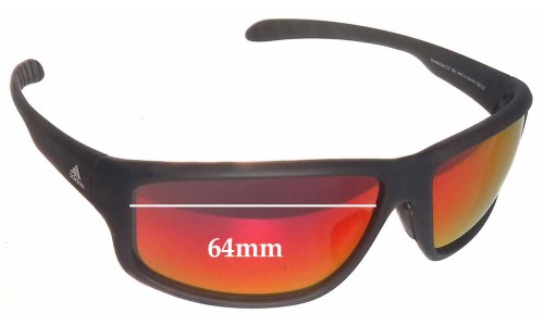 Sunglass Fix Replacement Lenses for Adidas A424 Kumacross 2.0 - 64mm Wide 