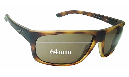 Sunglass Fix Lentilles de Remplacement pour Arnette Burnout AN4225 - 64mm Wide 