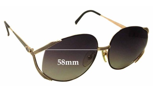 Sunglass Fix Replacement Lenses for Christian Dior 2387 58MM - 58mm Wide 
