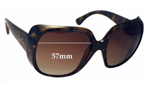 Sunglass Fix Replacement Lenses for Dolce & Gabbana DG8087 - 57mm Wide 