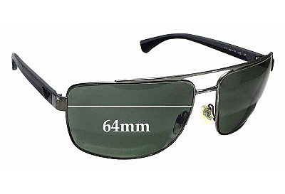 Emporio Armani EA2018 Replacement Lenses 64mm wide 