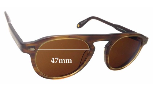 Sunglass Fix Replacement Lenses for Garrett Leight Harding BRT - 47mm Wide 