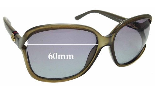 Sunglass Fix Ersatzgläser für Gucci GG3646/S - 60mm Wide 