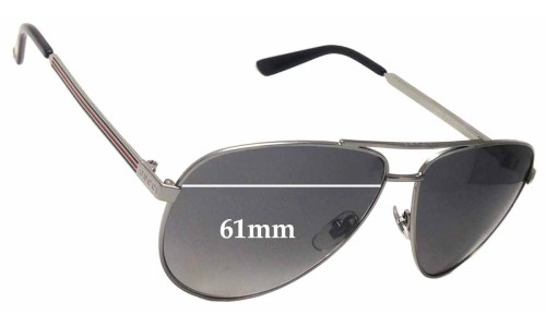 Sunglass Fix Replacement Lenses for Gucci GG2281/S - 61mm Wide 