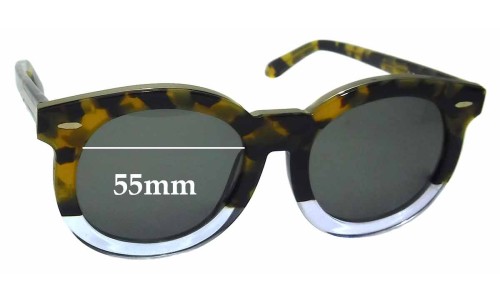 Sunglass Fix Replacement Lenses for Karen Walker Super Duper Thistle - 55mm Wide 