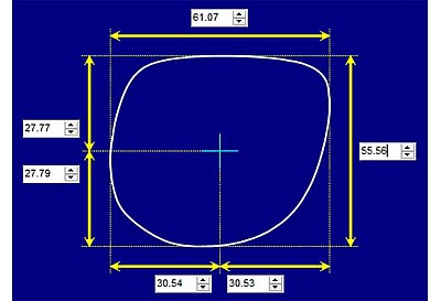 Lamborghini 4020 Replacement Lenses 61mm wide 