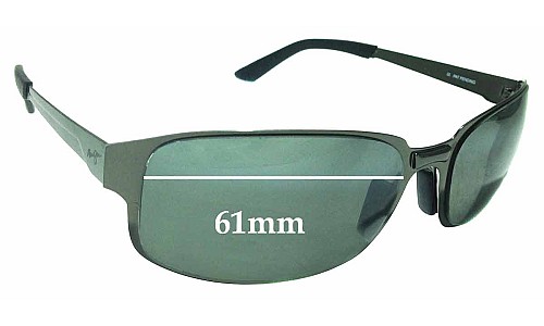 Sunglass Fix Ersatzgläser für Maui Jim MJ505 Topsail - 61mm Wide 
