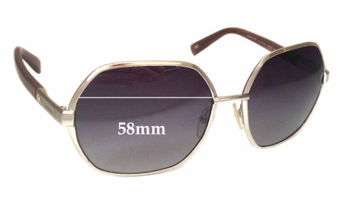 Sunglass Fix Lentes de Repuesto para MaxMara MM-Bette 2 - 58mm Wide 