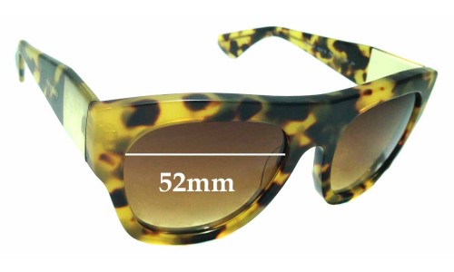 Sunglass Fix Lentilles de Remplacement pour Miu Miu SMU05P - 52mm Wide 