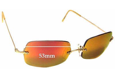 Oliver Peoples Rimless Replacement Lenses 53mm wide 