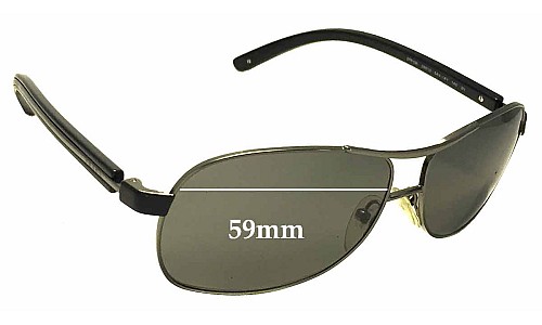 Sunglass Fix Replacement Lenses for Prada SPR59L - 59mm Wide 