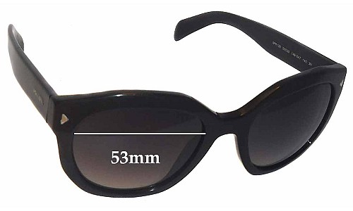 Sunglass Fix Replacement Lenses for Prada SPR12S & PR12SS - 53mm Wide 
