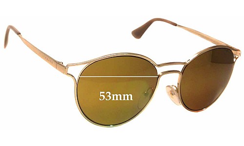 Sunglass Fix Replacement Lenses for Prada SPR62S - 53mm Wide 