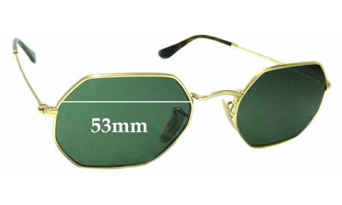Ray-Ban Octagonal RB3556-N Replacement Lenses 53mm wide 