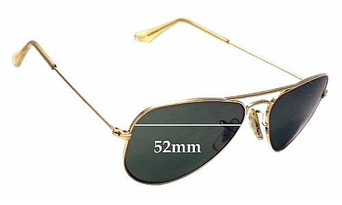 Sunglass Fix Ersatzgläser für Ray-Ban B&L Aviator USA W1878 - 52mm Wide 