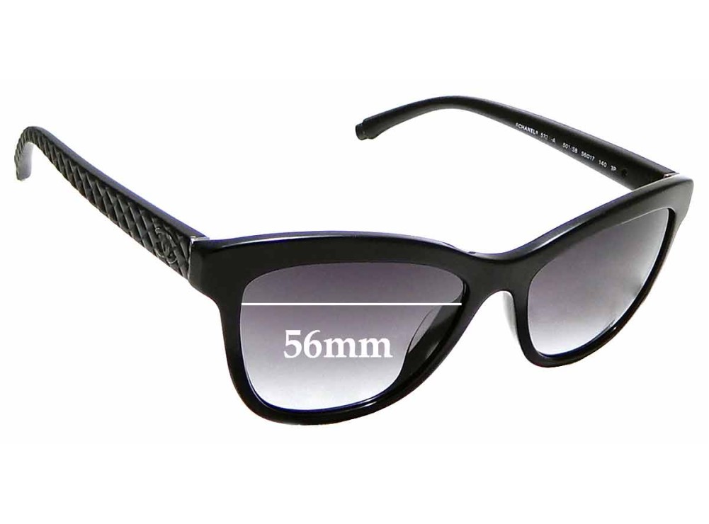 Sunglass Fix Ersatzgläser für Chanel 5330-A - 56mm Wide Sunglass Fix Ersatzgläser für Chanel 5330-A - 56mm Wide