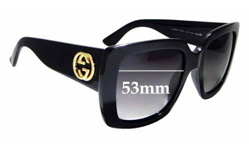 Sunglass Fix Ersatzgläser für Gucci GG3814/S - 53mm Wide 