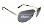 Sunglass Fix Replacement Lenses for Guess GU6829 - 63mm Wide 