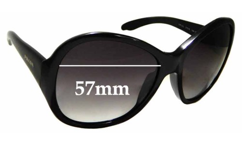 Sunglass Fix Lentilles de Remplacement pour Prada SPR20L & PR20LS - 57mm Wide 