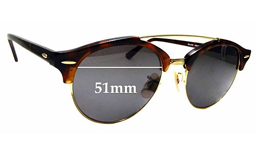 Sunglass Fix Replacement Lenses for Ray-Ban RB4346 - 51mm Wide 