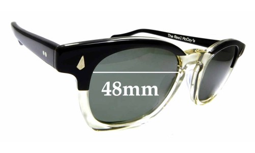 Sunglass Fix Lentes de Repuesto para The Real McCoy's Wellington - 48mm Wide Sunglass Fix Lentes de Repuesto para The Real McCoy's Wellington - 48mm Wide
