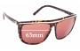 Sunglass Fix Lentilles de Remplacement pour Mimco Sportluxe - 63mm Wide 