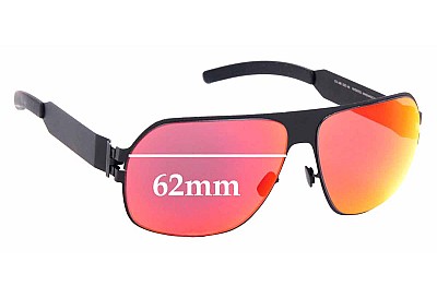 Mykita and Bernhard Willhelm Xaver Replacement Lenses 62mm wide 