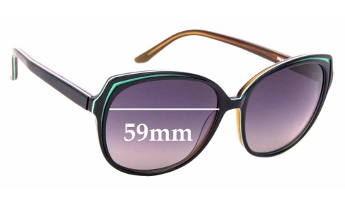 Sunglass Fix Lentilles de Remplacement pour Paul Frank Industries White Lips Kissed - 59mm Wide 