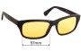 Sunglass Fix Lentes de Repuesto para Black Forever BK-620 - 57mm Wide 