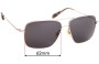 Sunglass Fix Ersatzgläser für Oliver Peoples OV1029S Bartley S - 62mm Wide 