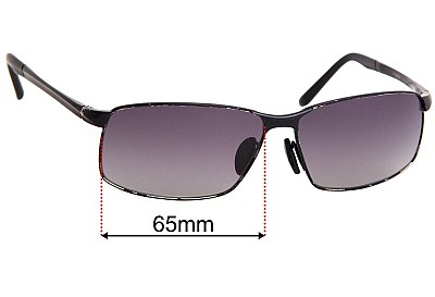 Porsche P 8541 Replacement Lenses 65mm wide 