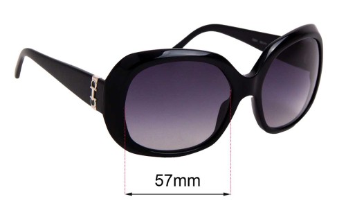 Sunglass Fix Lentes de Repuesto para Salvatore Ferragamo 2201 - 57mm Wide 