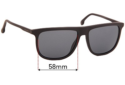 Carrera 218/S  Lentilles de Remplacement 58mm wide 