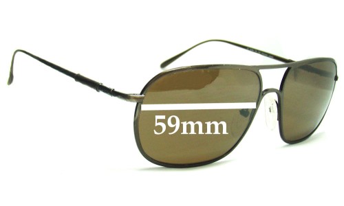Sunglass Fix Replacement Lenses for Ermenegildo Zegna SZ 3018N - 59mm Wide 