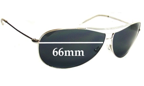 Sunglass Fix Lentes de Repuesto para Giorgio Armani GA 134/S - 66mm Wide 