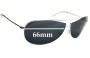 Sunglass Fix Lentes de Repuesto para Giorgio Armani GA 134/S - 66mm Wide 
