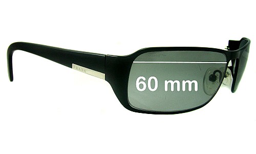 Sunglass Fix Replacement Lenses for Prada SPR52FS & PR52FS - 60mm Wide 